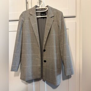 Gray Plaid Blazer